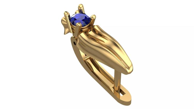 Golden Elegance Meets Blue Passion - Earring Collection--DL56--