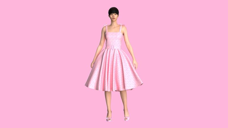 Barbie Dress-Barbie Logo | Marvelous / Clo3d / obj / fbx