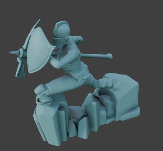 Fortnite Red Knight Statue - Iconic Skin Sculpture 3D Print STL