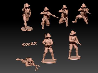 ww2 british infantry with pith helmet Africa set 1