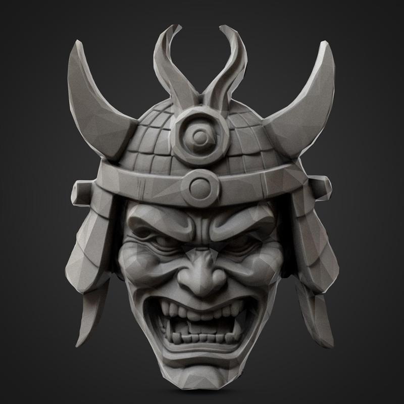 Samurai low poly