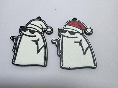 Flork yeahh merry christmas   keychain/magnete