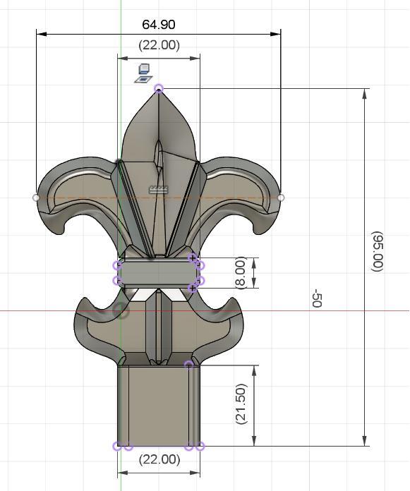 Punta para reja (Flor de lis) - Tip for fence (Fleur-de-lis)