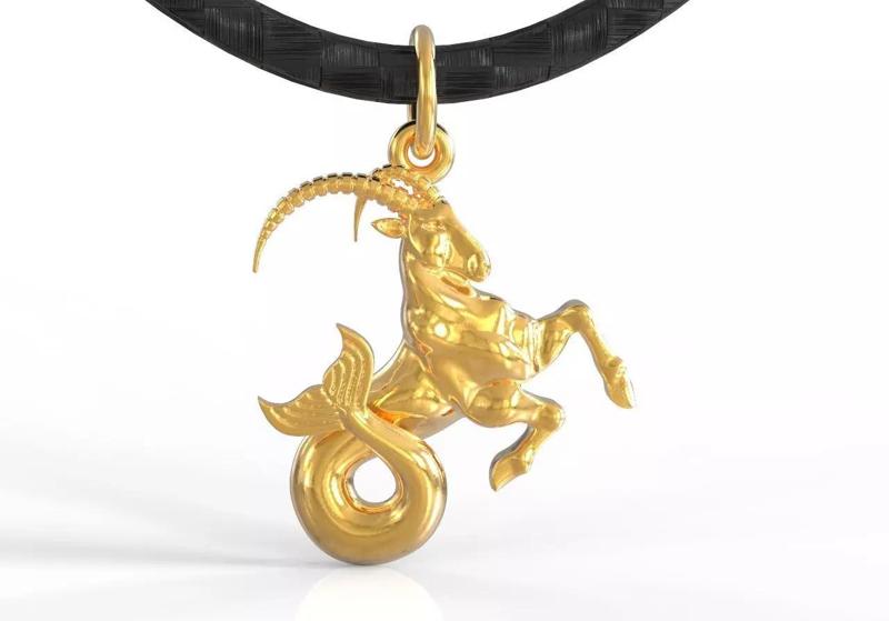Capricorn scorpio zodiac pendant