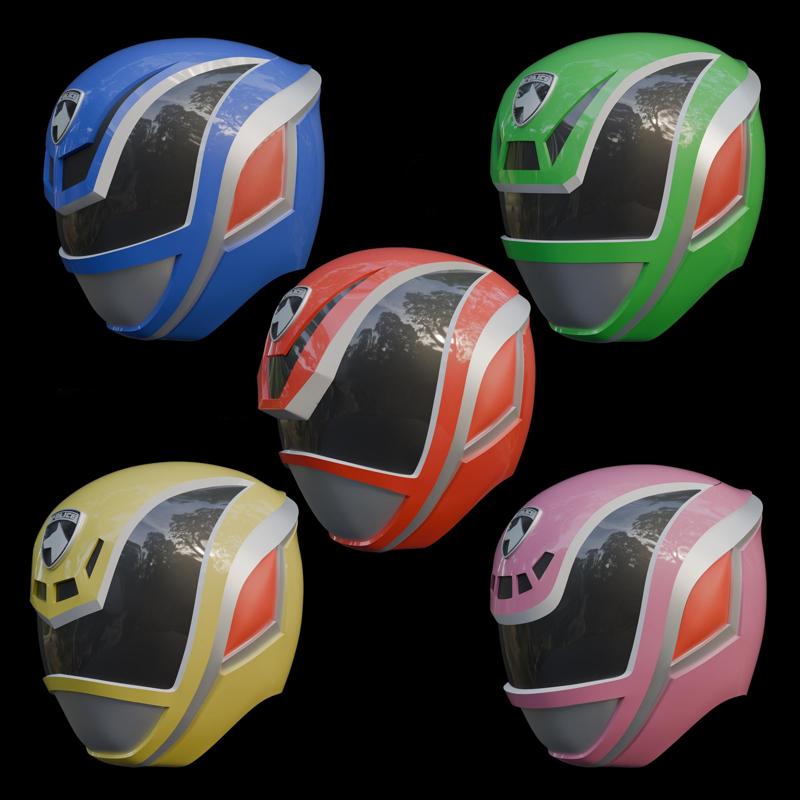Power Rangers SPD Dekaranger Bundle Wearable Cosplay Helmet