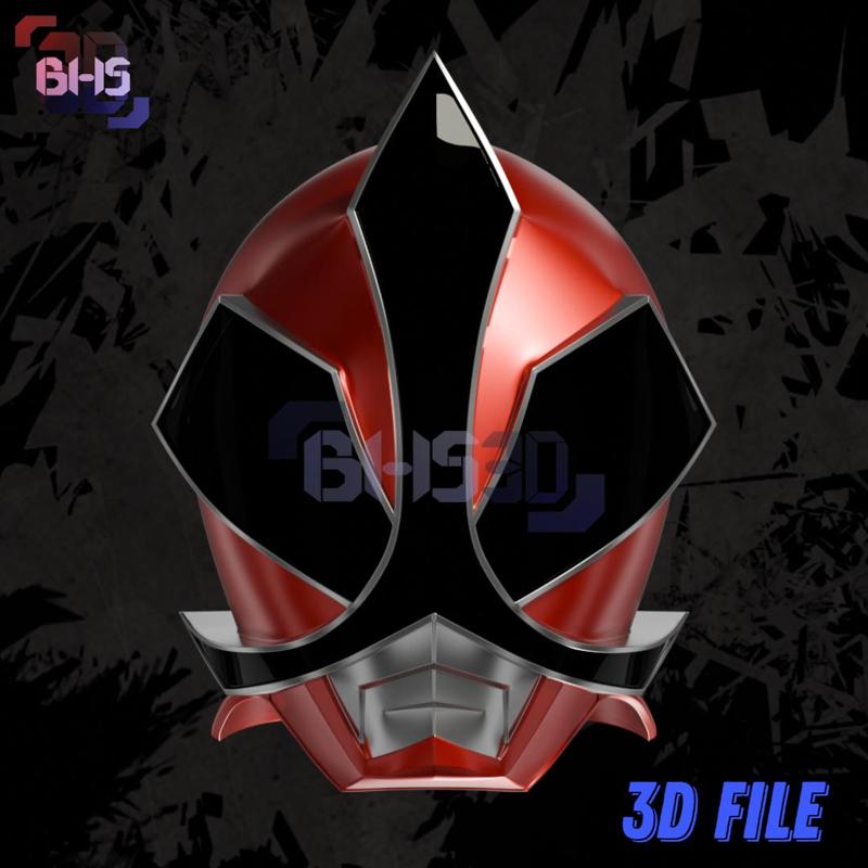 Shinkenger Red Super Mega mode Helmet 3D STL File