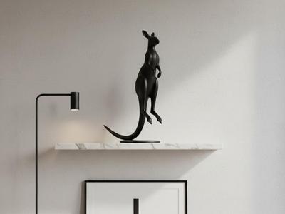 Slipstream Roo - Minimalist Kangaroo Sculpture