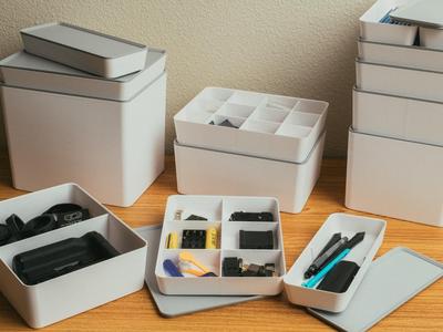 Stackable Bookshelf Containers