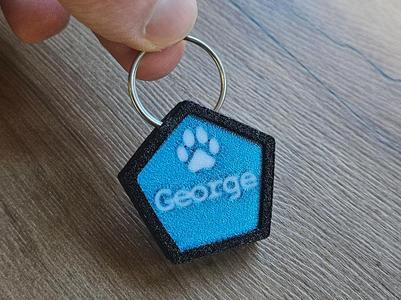 Dog Tag with Name and Number