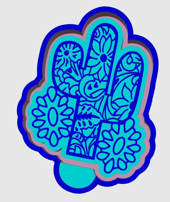 Concho Cactus Tooled