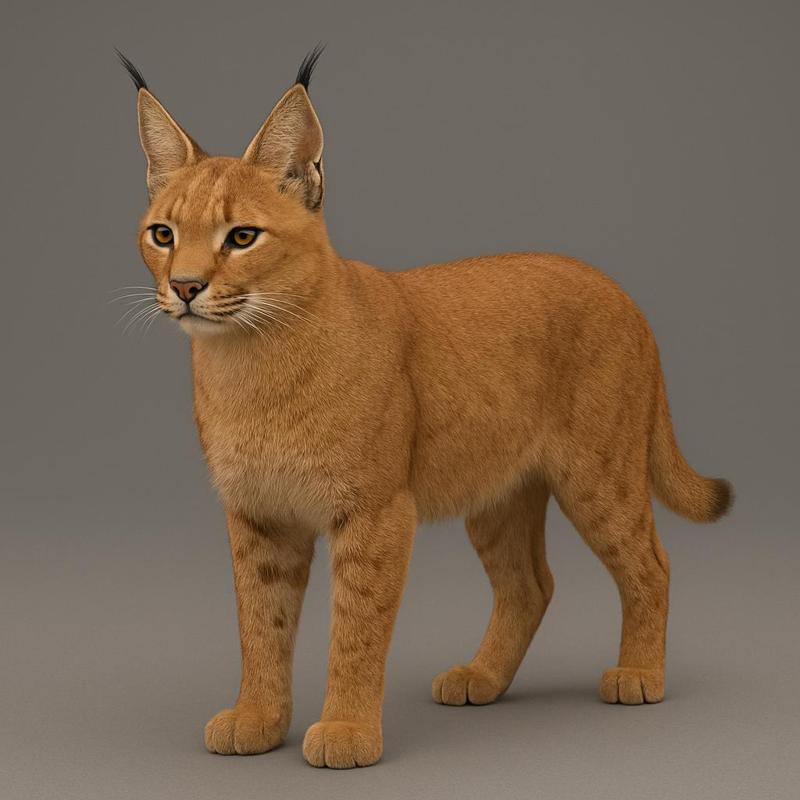 3D Render of a Caracal