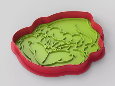 Cookie cutter and stamp - Christmas Grinch 3D print model
