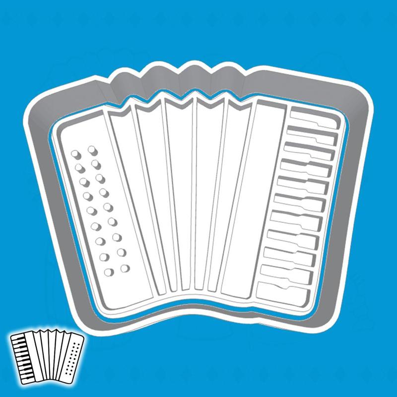 Oktoberfest cookie cutters - accordion (style 1)