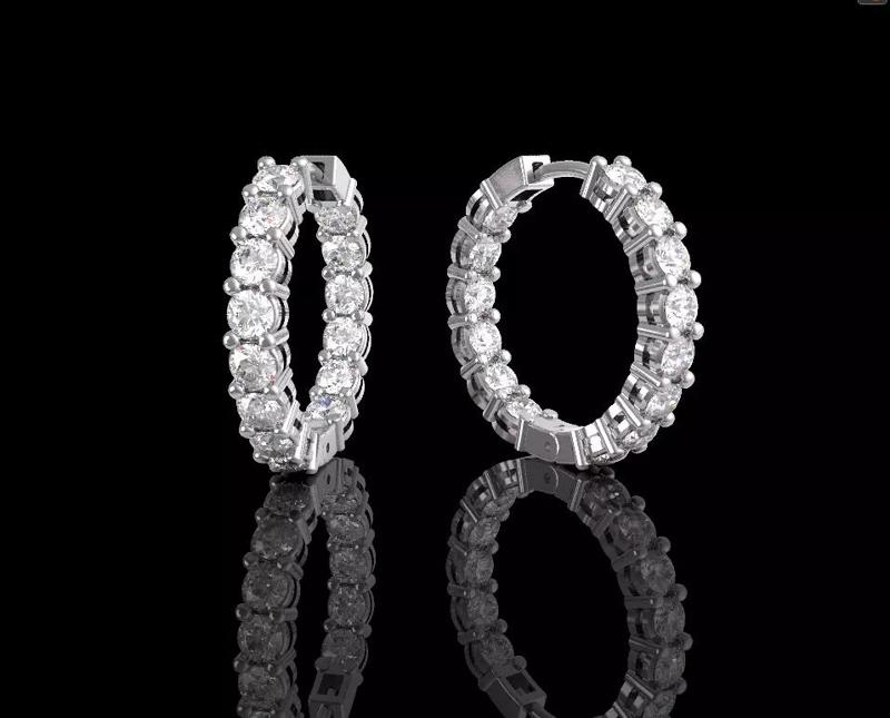 Luxury diamond earrings