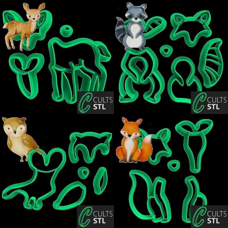 REALISTIC ANIMAL CUTTERS KIT - BOSQUE - 6,5cm