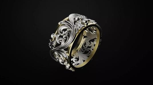 Ring with pattern