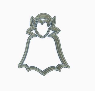 Dracula / Vampire cape cookie cutter