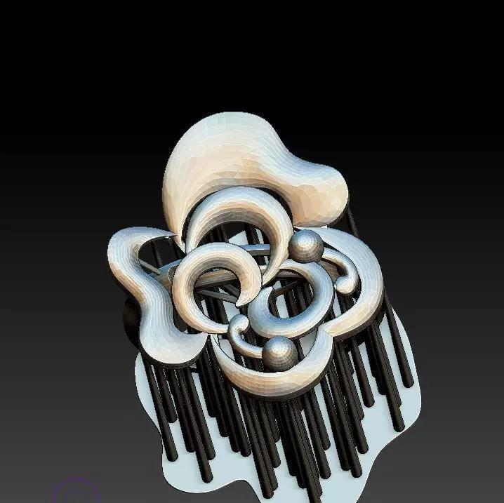 ring52 hair comb with flower