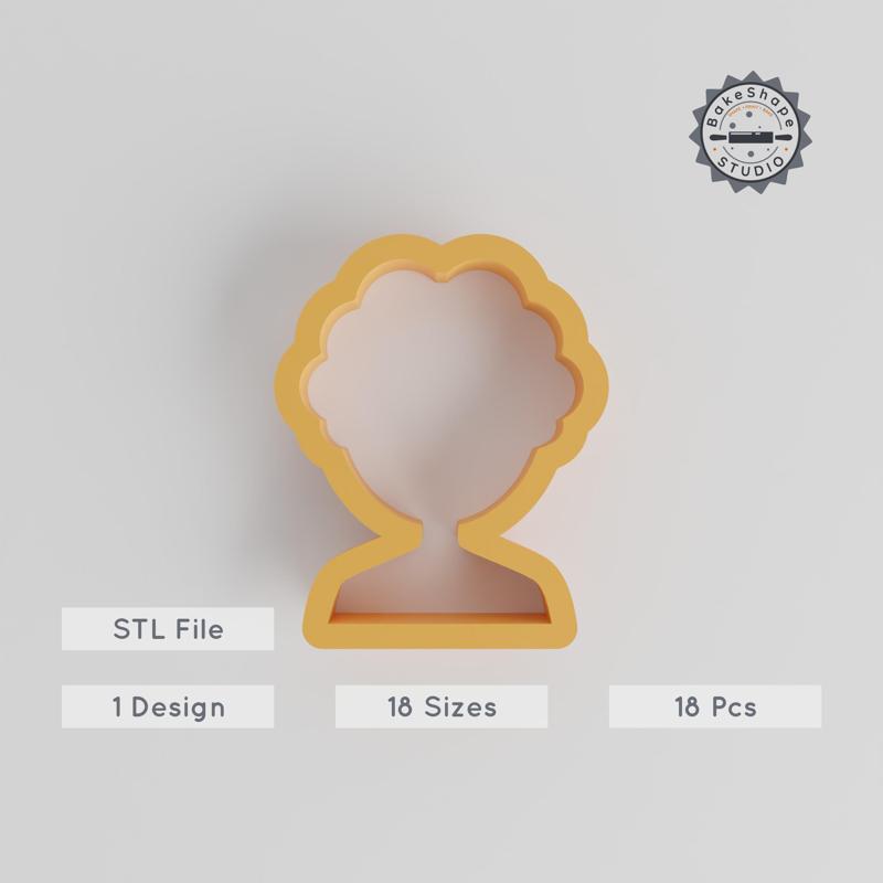 Human Shape Cutter Set, 18 Pieces, Avatar & Profile Designs, Perfect for Cookies, Fondant, Clay, 0.75" to 5" Sizes