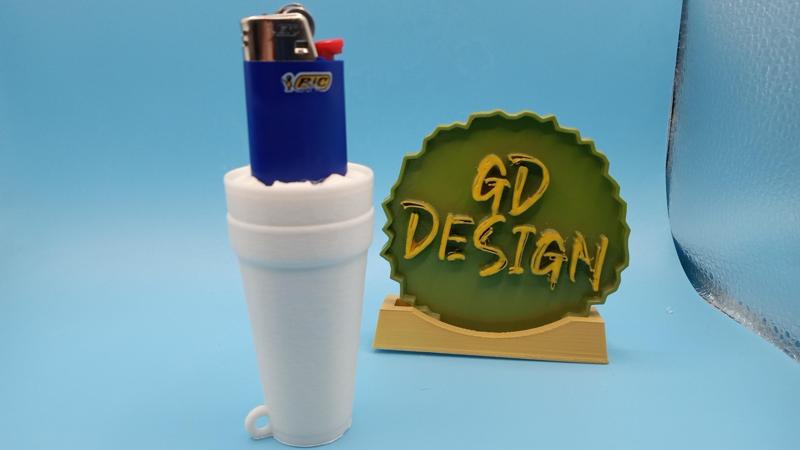 double cup of lean stash Bic Lighter Holder