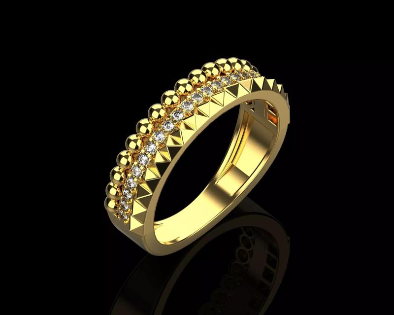 Ring With Diamonds N75