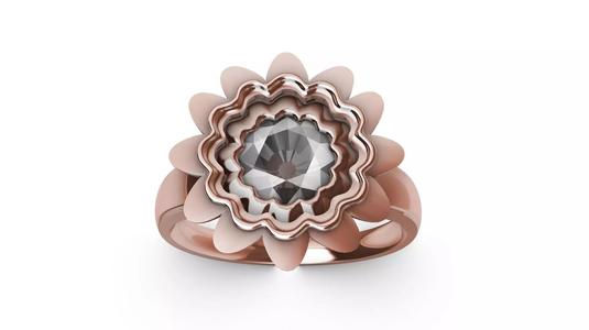 flower set diamond  ring stl verified