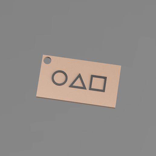 KEY RING INVITATION CARD "THE SQUID GAME".