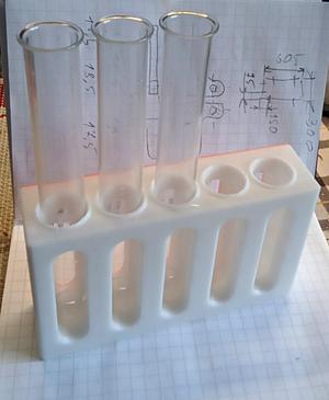 Test Tube Stand (parametric, OpenSCAD)