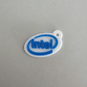Intel logo and keychain