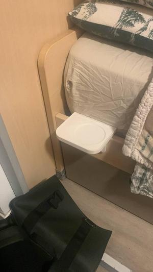 Bedside table with cupholder