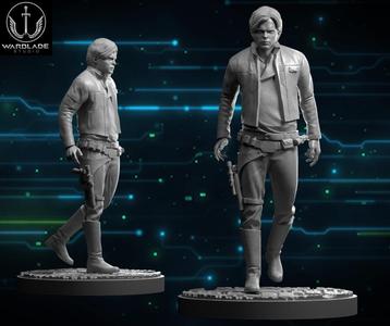 star wars shatterpoint han solo presupported included