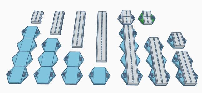 Road Bridge Set Hex Map Scale