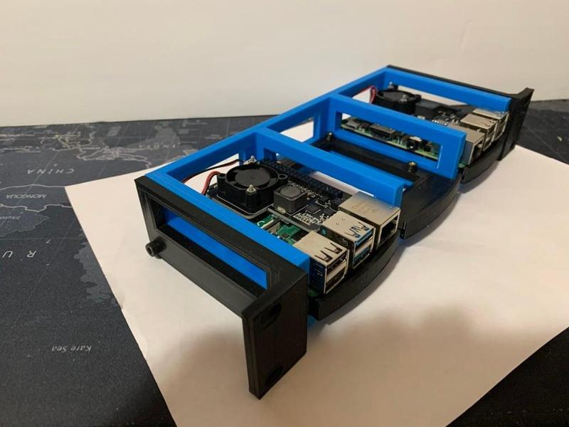 10" 1U Rackmount 3x Pi rack