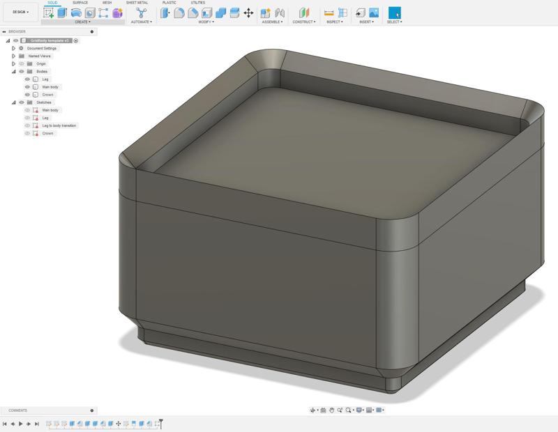 Gridfinity block template - Easy to use! Improved! (For Fusion 360)