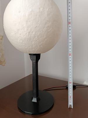 Designer Lithophane Moon Lamp - Curvy Lamp Shade with Stem Assembly 20cm high and round base