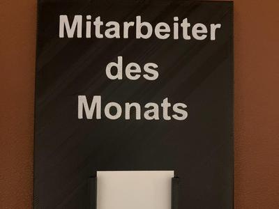 Employee of the Month plaque