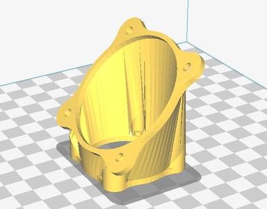 Fan Funnel 40mm to 60mm tilted 40degrees