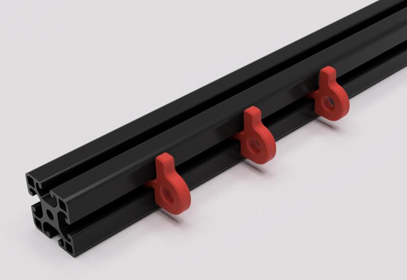 Simple Door Latch for Extruded Aluminum Enclosure with 8mm T-Slot (e.g. 4040)