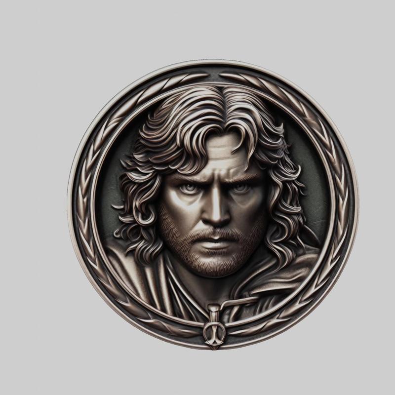 Samwise Gamgee Lord of Rings Medallion for CNC Router Laser & 3D Printer