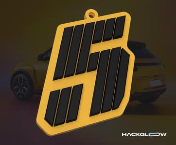Renault 5 E-TECH logo Keychain