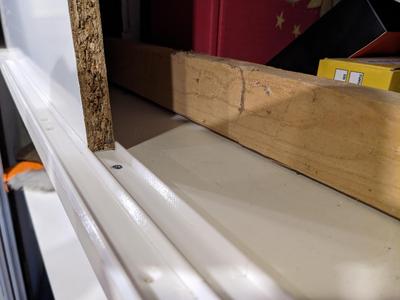 Shelf door rails