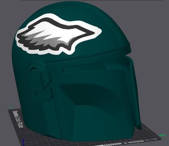 Philadelphia Eagles Mandalorian Helmet