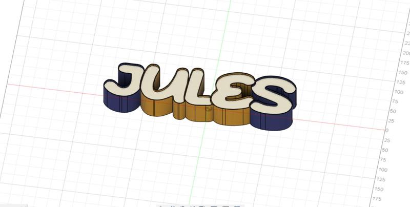 Prénom lumineux JULES