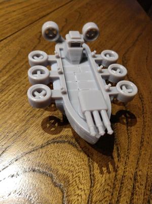 Sci-fi Airship Battle Station Model