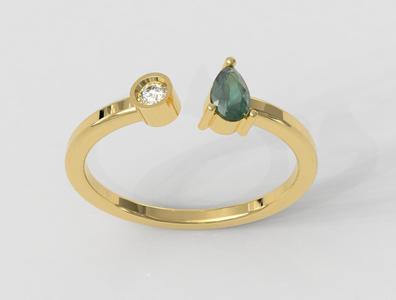 Gemstone Modern Ring