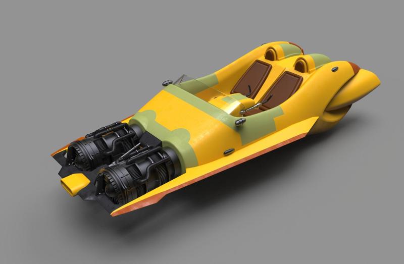 Star Wars Anakin speeder 3D print model