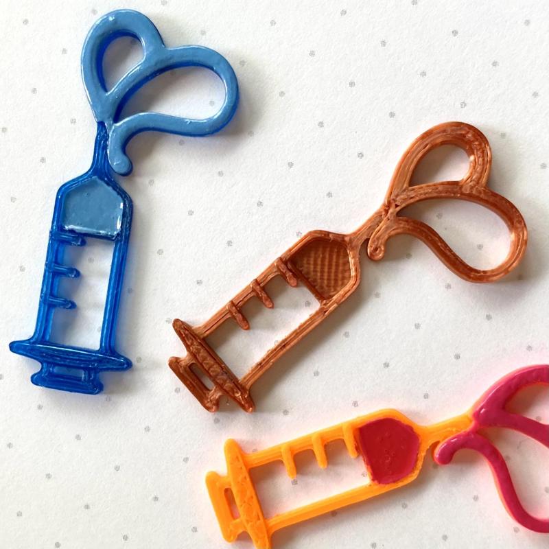 Vaccine Heart Earring or Charm