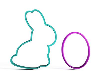 COOKIE CUTTERS EASTER BUNNY + EGG
