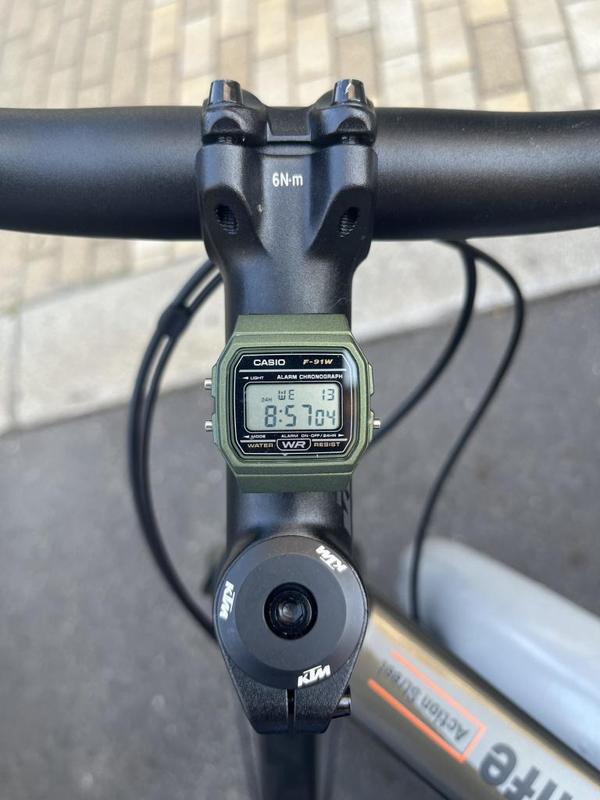 Handlebar bikemount 35mm for Casio F-91W