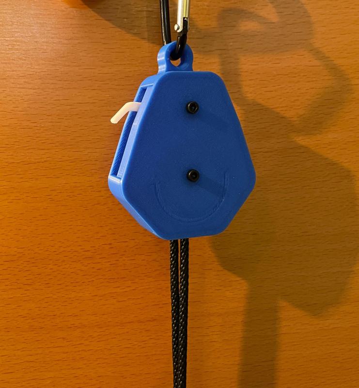 Cord Rope Ratchet with the Spring of a Ballpoint-Pen